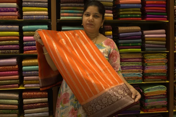 Fancy Chiniya Silk Saree