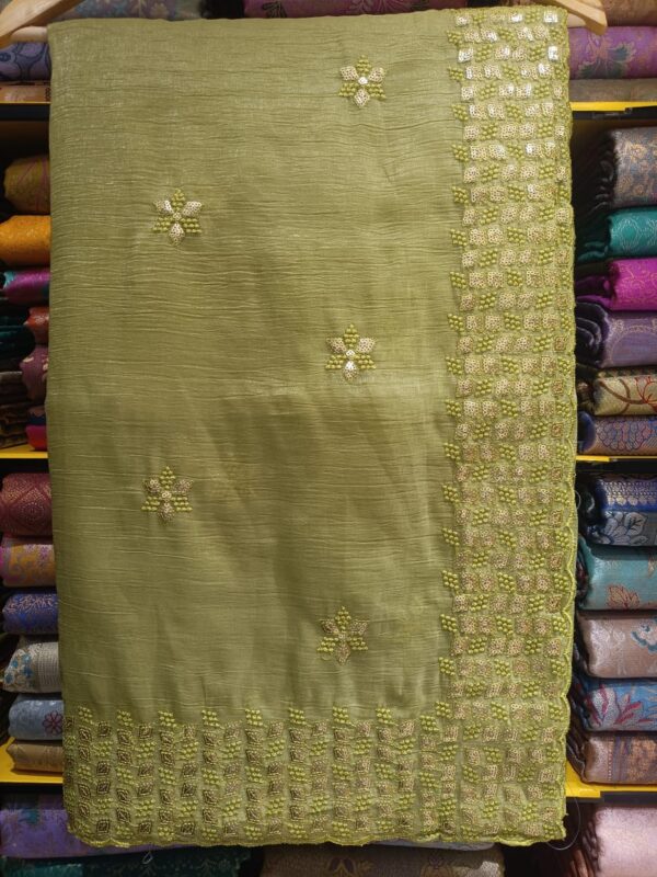 Embroidered Organza Saree